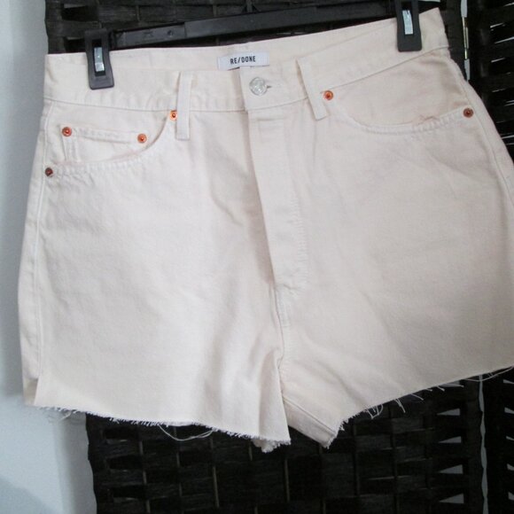 RE/DONE 50s Cutoffs in Vintage White Denim Shorts Sz 31 NWT - Picture 3 of 11